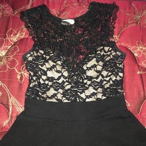black lace dress